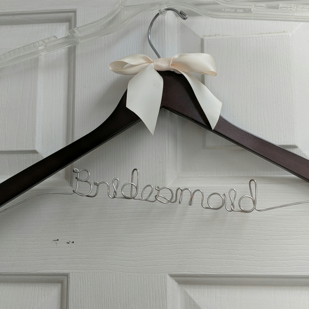 Wooden bridesmaid hanger